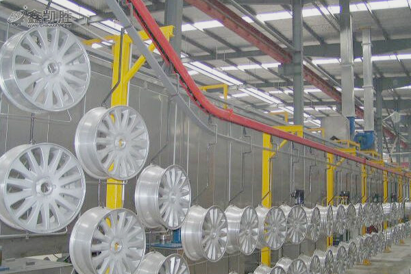 車輪粉末靜電噴塗流水線